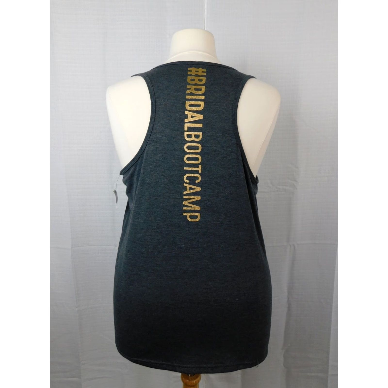 Vintage Ideology Bridal Tank Top Plus Size 2X Charcoal Grey Sleeveless Cami Shirt Womens Bridal Theme 77951W Size XXL / US 16-18 / IT 52-54 - 3 Thumbnail
