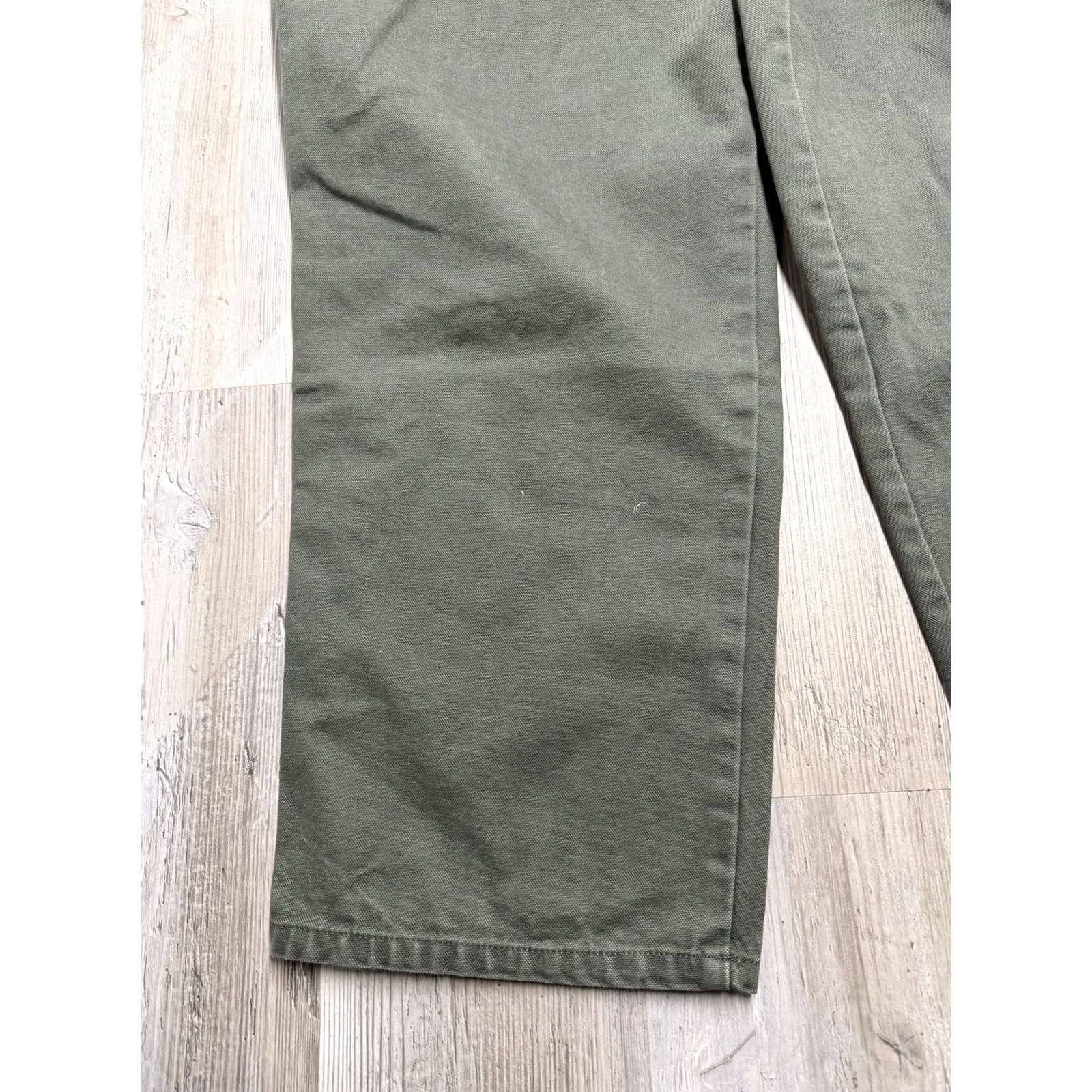 Dockers VINTAGE Dockers Pants Mens 38 Relaxed Baggy Pleated Canvas Green Tapered 28in Inseam Size US 38 / EU 54 - 4 Thumbnail