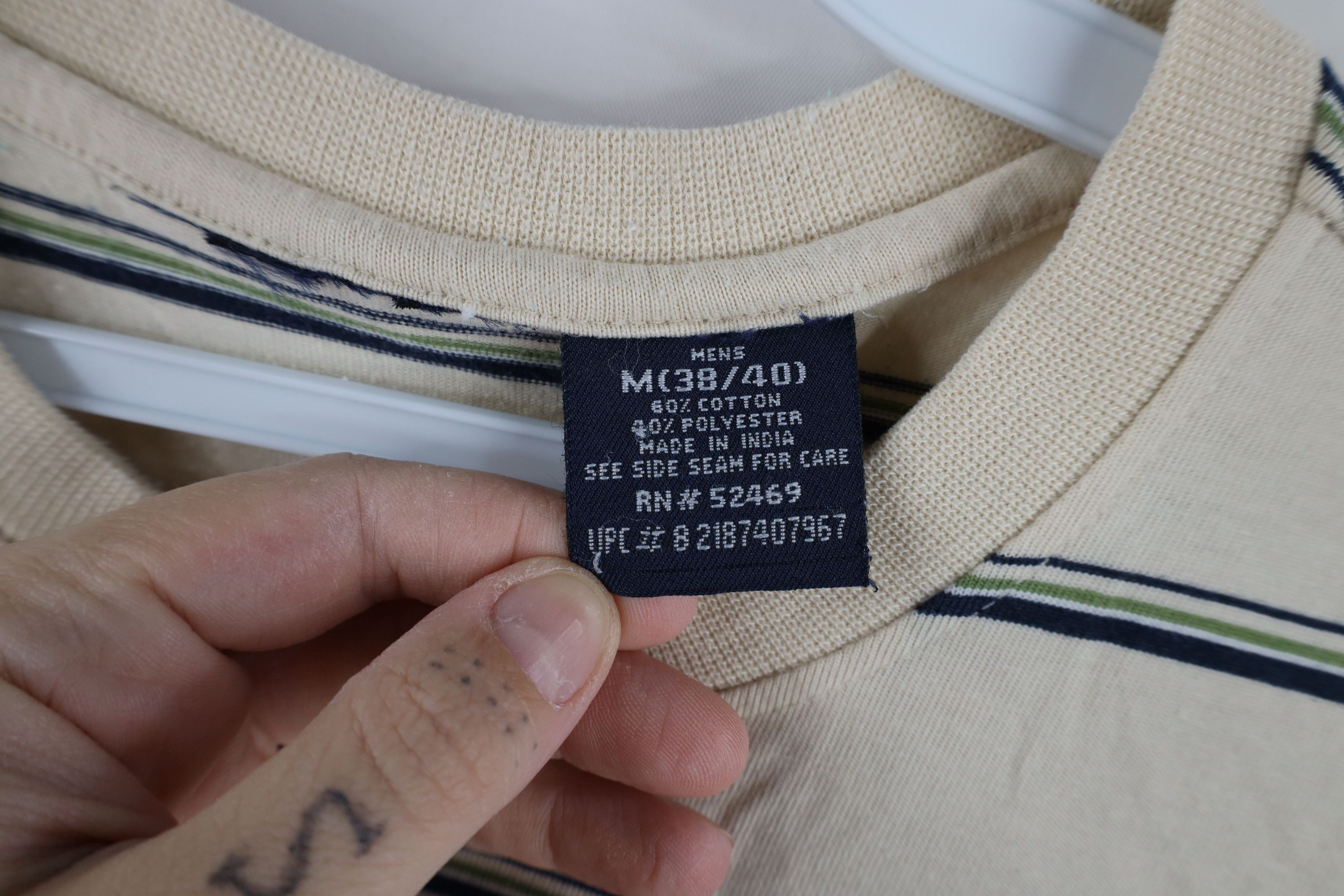 Vintage Vintage 90s Streetwear Striped Short Sleeve Pocket T-Shirt Size US M / EU 48-50 / 2 - 5 Thumbnail