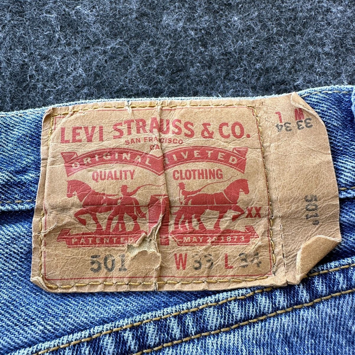 Levi's Vintage Levis 501 Mexico Blue Denim 33x34 D635 Size US 33 - 6 Thumbnail