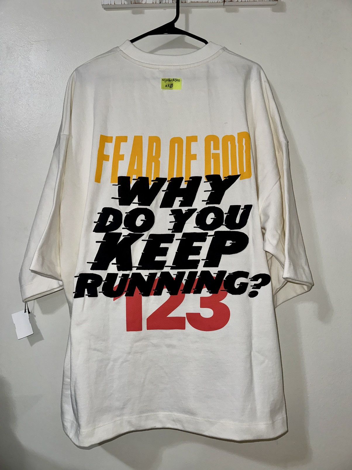 Fear of God Fear of God X RRR123 Stop Running hollywood rivington roi |  Grailed