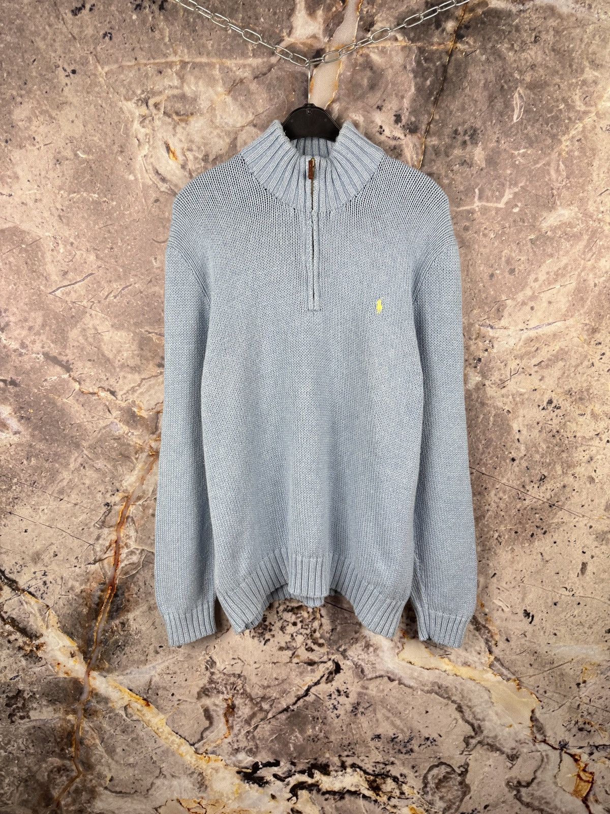 Polo Ralph Lauren Mens Polo Ralph Lauren Vintage Sweater Pullover 1/4 Zip Size US XXL / EU 58 / 5 - 1 Thumbnail