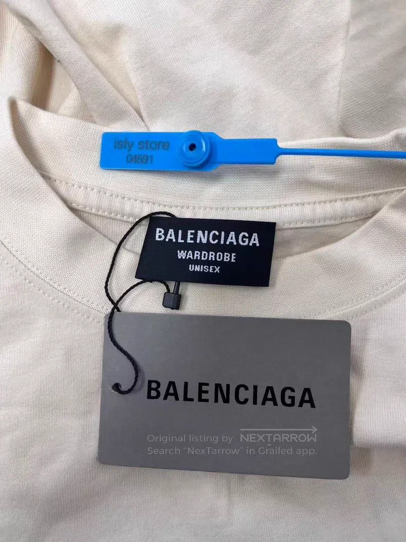 Balenciaga Balenciaga Letter Print Round Neck Short Sleeve T-Shirt Be Size US XS / EU 42 / 0 - 5 Thumbnail