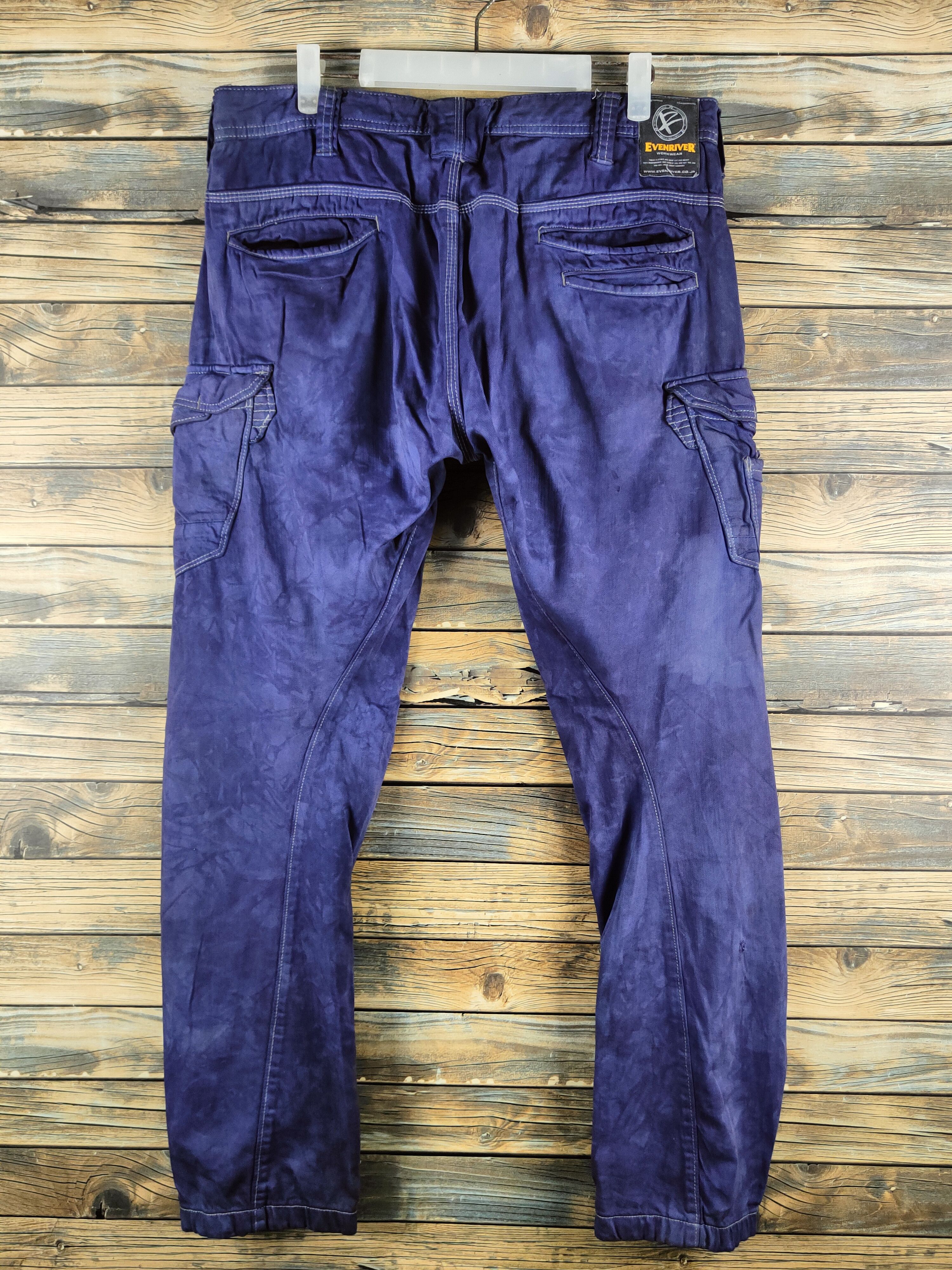 Japanese Brand DL Evenriver Purple Multipocket Cargo Pants #46-624 Size US 34 / EU 50 - 8 Thumbnail