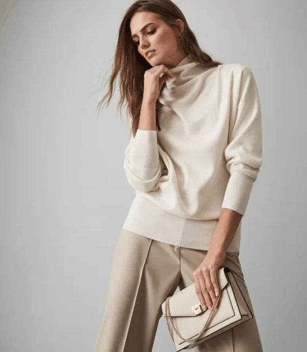 Reiss Reiss Kym Rollneck Jumper Sweater Ribbed Cuffs Long Sleeve Size XS / US 0-2 / IT 36-38 - 1 Thumbnail