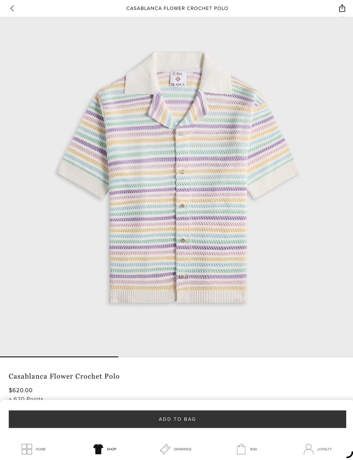 Casablanca Casablanca long sleeve crotchet polo knitted button up paris Size US S / EU 44-46 / 1 - 1 Thumbnail
