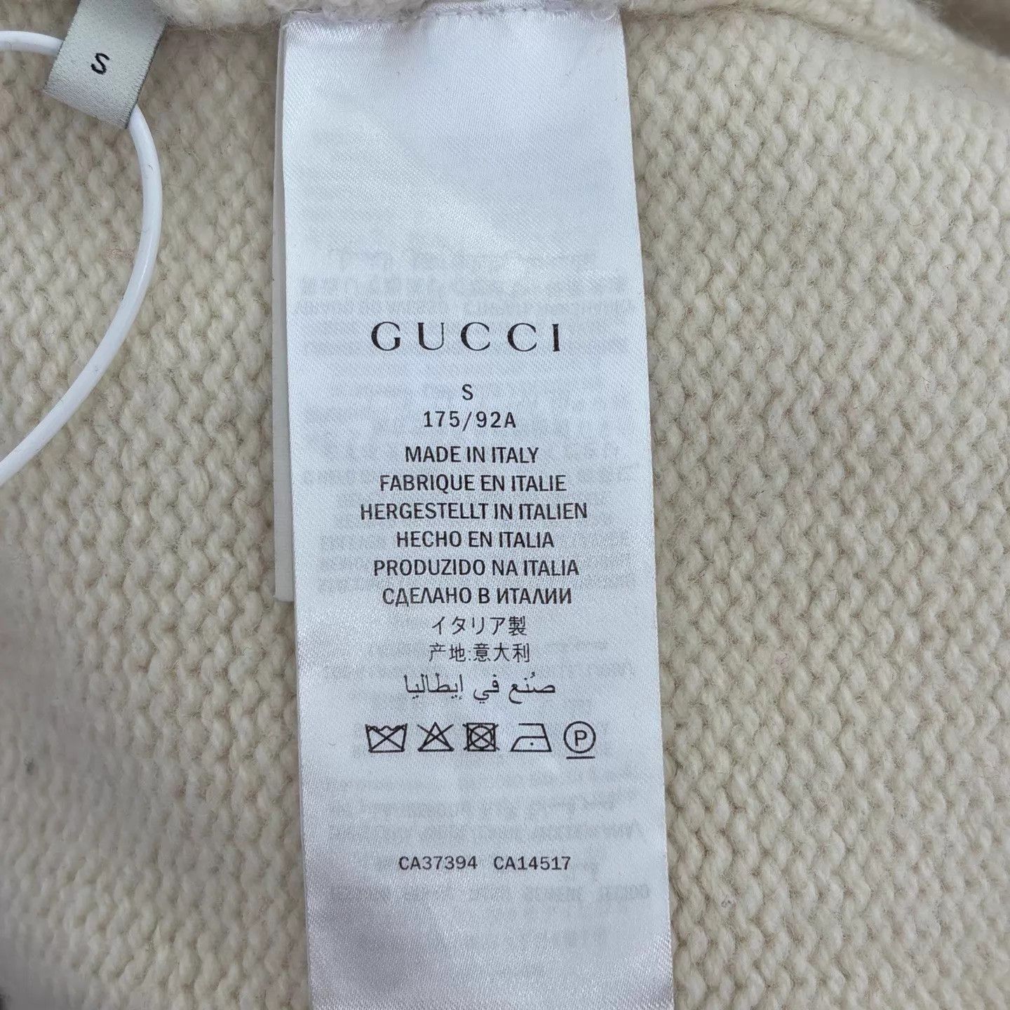 Gucci GUCCI White Logo Embroidery Wool Cardigan Women's S Size S / US 4 / IT 40 - 4 Thumbnail