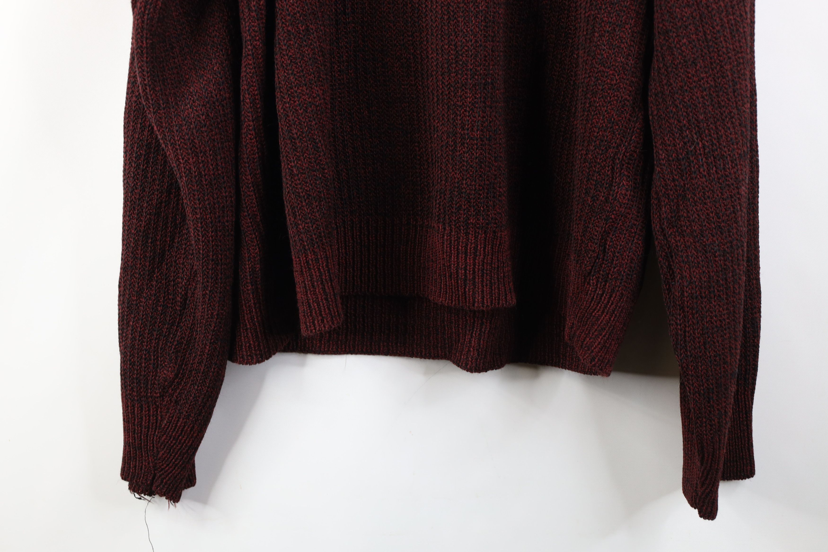Vintage Vintage 90s Streetwear Ribbed Knit Crewneck Sweater Red USA Size US XL / EU 56 / 4 - 10 Thumbnail