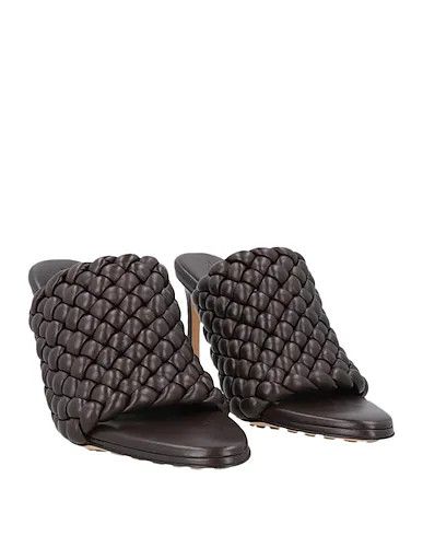 Bottega Veneta o1mle0325 Intrecciato Curve Heeled Sandals in Brown Size US 6.5 / IT 36.5 - 2 Thumbnail
