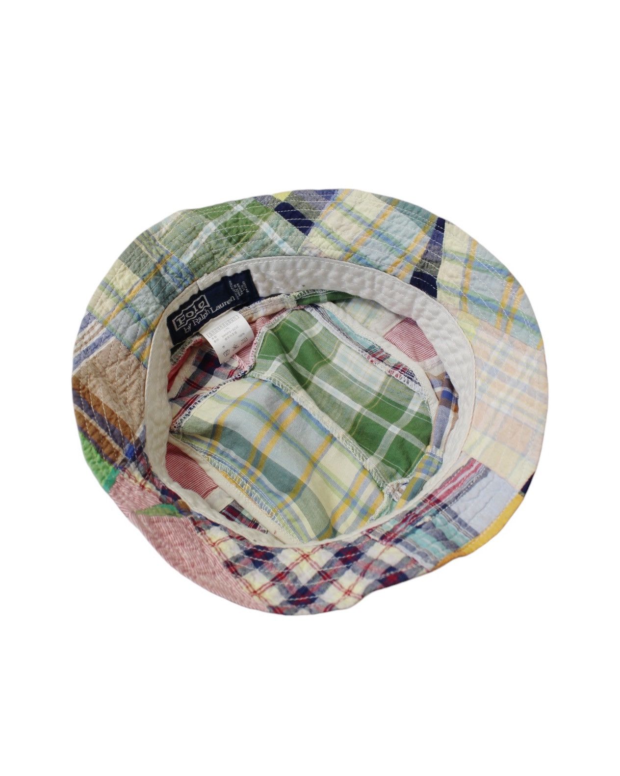 Polo Ralph Lauren 1990S POLO RALPH LAUREN PATCHWORK BUCKET HAT Size ONE SIZE - 3 Thumbnail