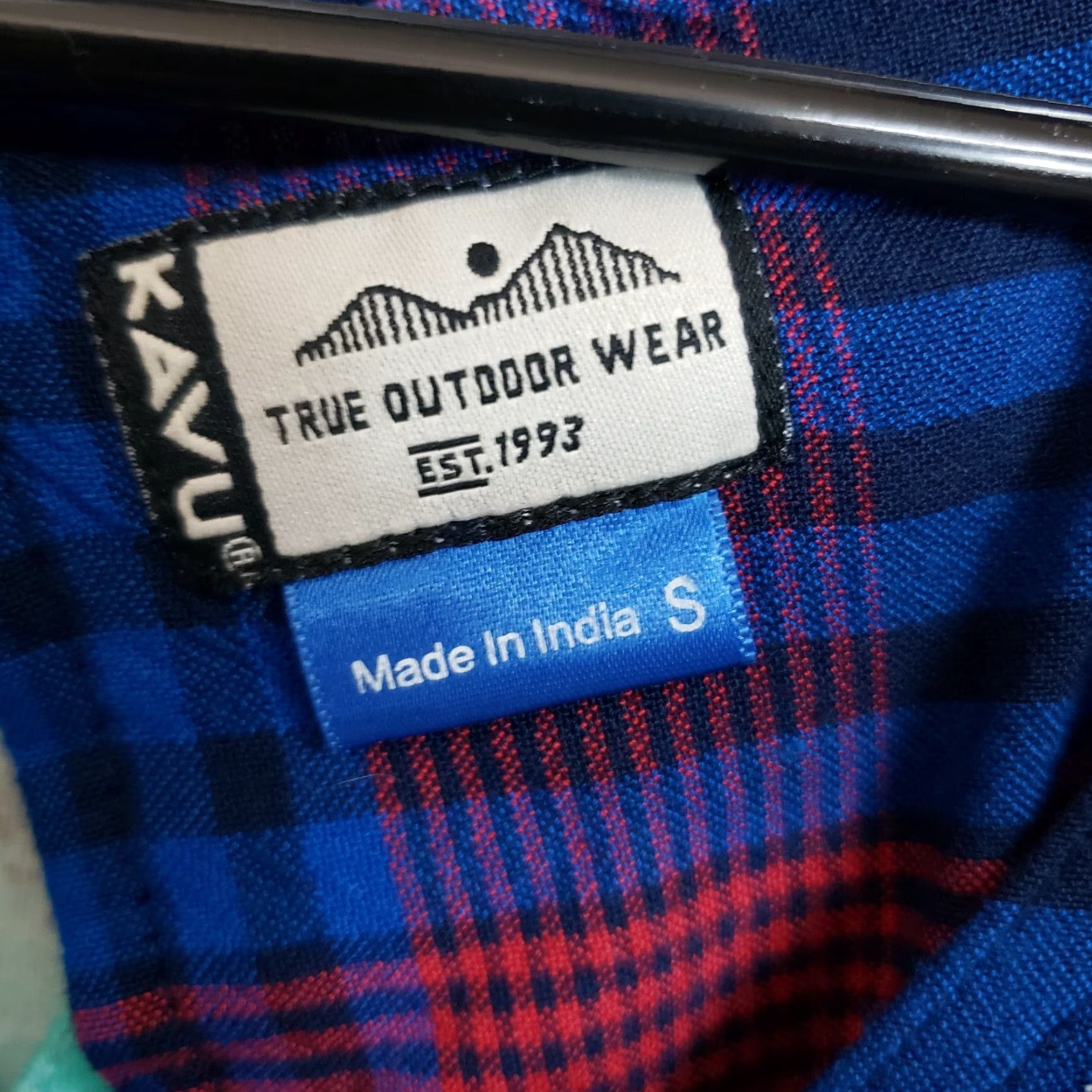 KAVU Kavu Womens Dress S Plaid Blue Red Sleeveless V-Neck Rayon Knee Length A-Line Womens Size S / US 4 / IT 40 - 6 Thumbnail