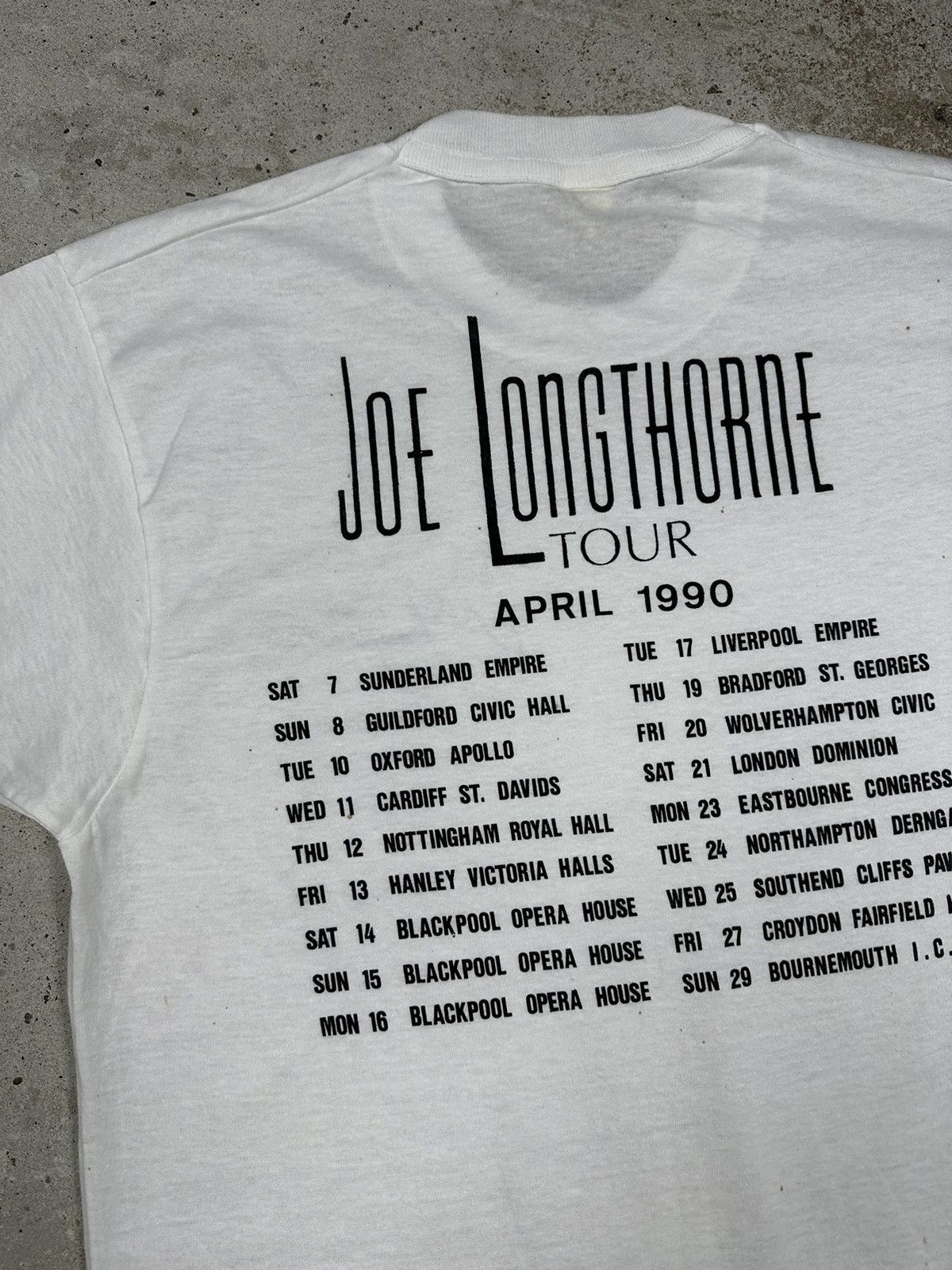 Band Tees Vintage 1990 Joe Longthorne Tour Tee T Shirt White Size US M / EU 48-50 / 2 - 12 Thumbnail