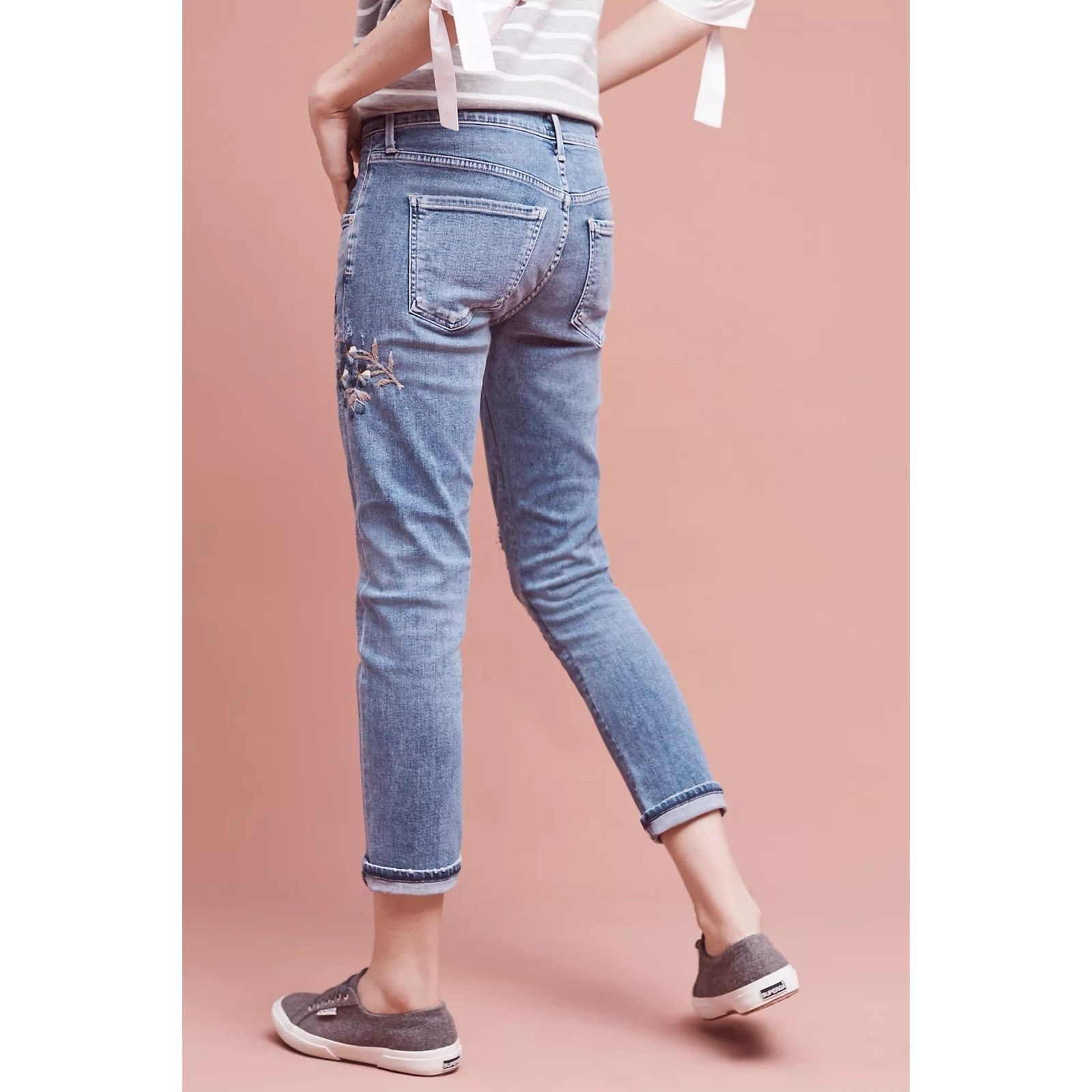 Citizens Of Humanity Citizens of Humanity, Emerson Slim Boyfriend Embroidered 2 Size 26" / US 2 / IT 38 - 3 Thumbnail