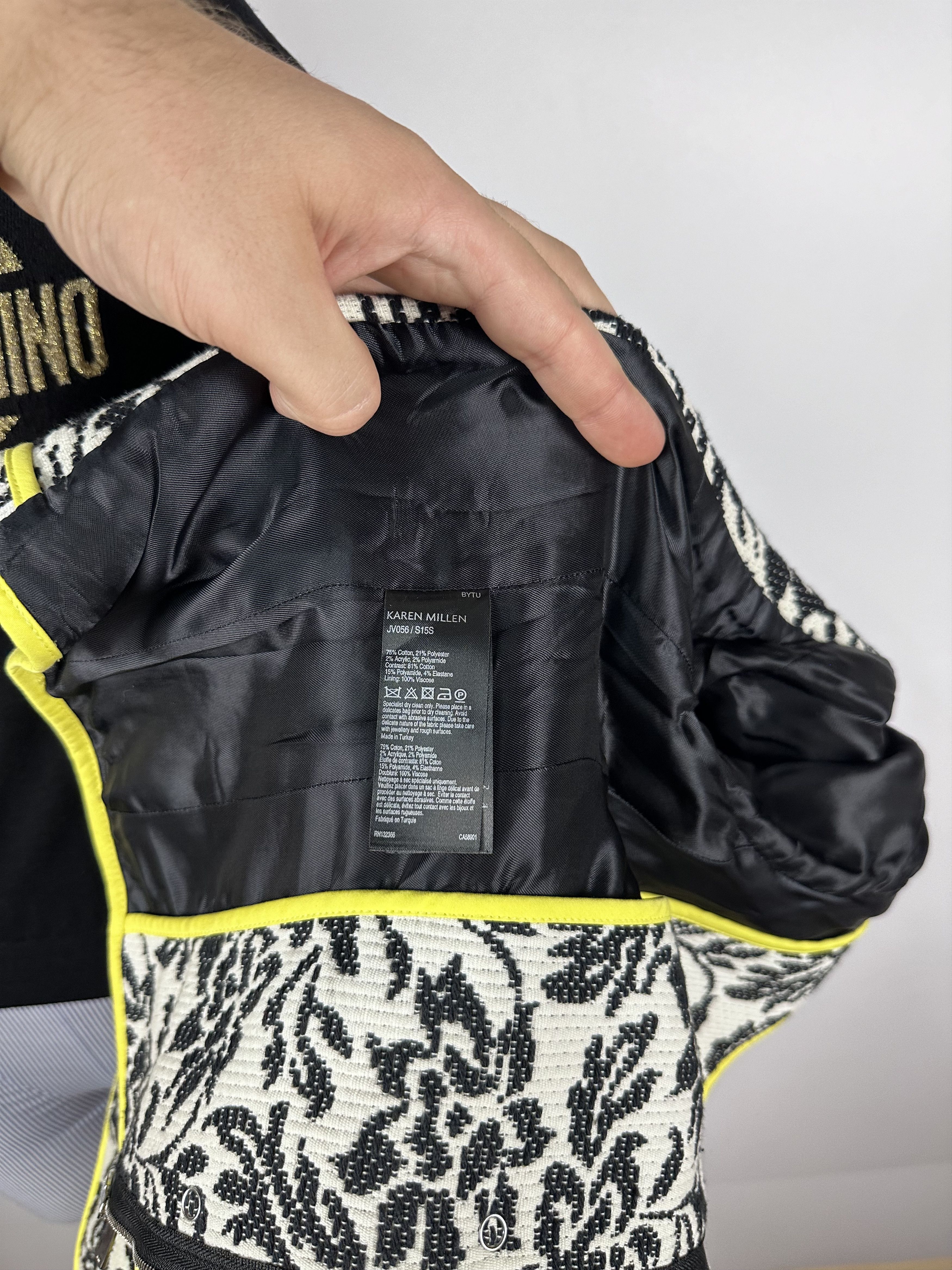 Grailed × Karen Millen Ladies Karen Millen Black White Floral Boucle Jacket UK6 Size XS / US 0-2 / IT 36-38 - 11 Thumbnail