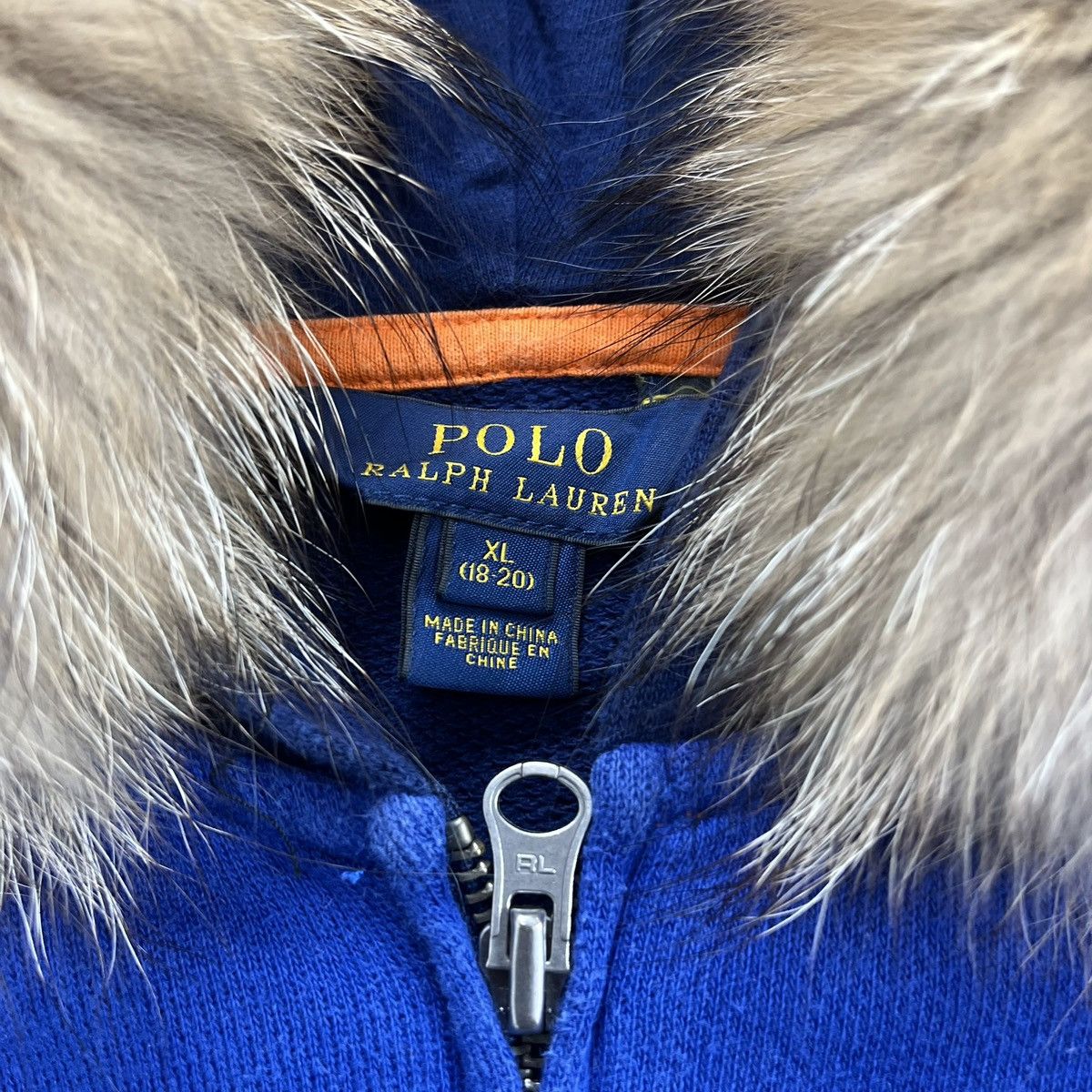 Polo Ralph Lauren Vintage Polo Raplh Lauren 3tone Lgb Style Zip Fur Hoodie Size US XL / EU 56 / 4 - 5 Thumbnail