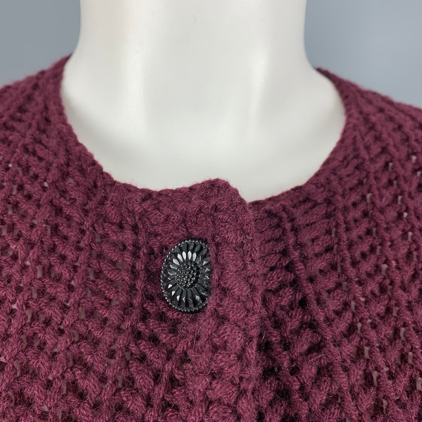 Ralph Lauren RALPH LAUREN Size S Burgundy Cashmere Cardigan Size S / US 4 / IT 40 - 2 Thumbnail