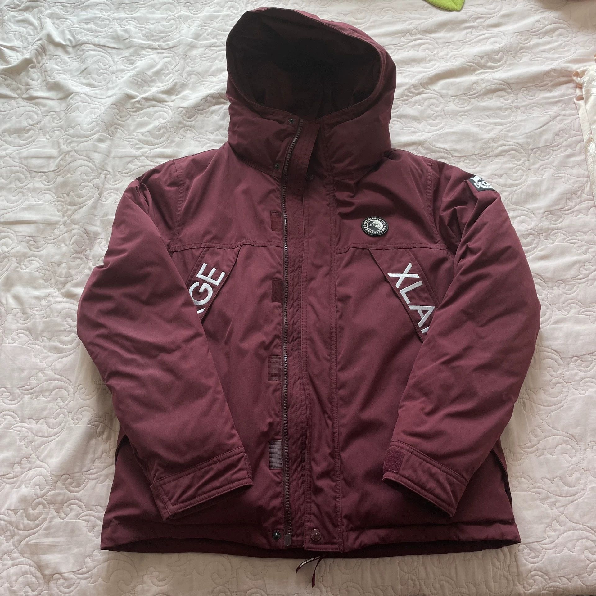 X-LARGE X-LARGE Burgundy Embroidered Hooded Jacket Size XL / US 12-14 / IT 48-50 - 1 Thumbnail