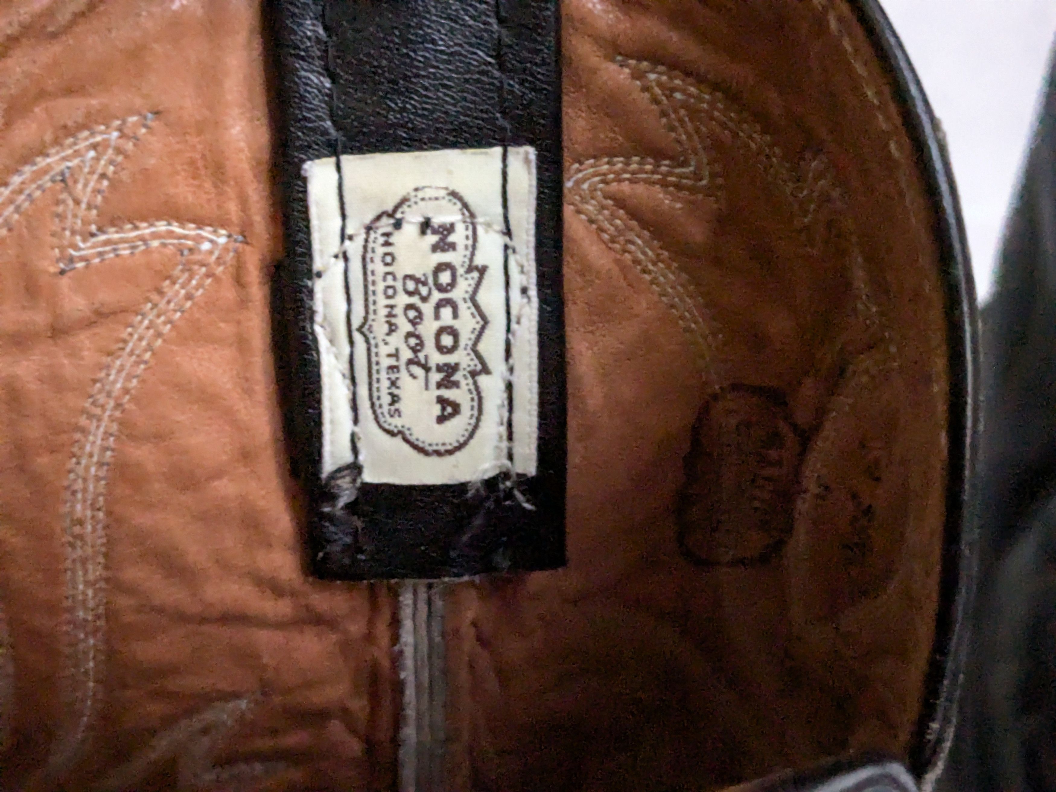 Genuine Leather Nocona Cowboy Boots Gray Black Leather 10.5 D USA Size US 10.5 / EU 43-44 - 7 Thumbnail