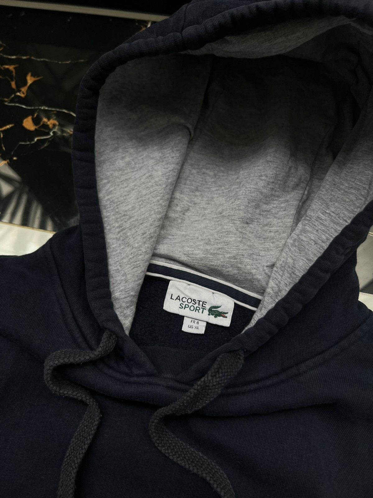 Lacoste × Vintage 90’s LACOSTE SMALL LOGO Y2K HOODIE BASIC Size US XL / EU 56 / 4 - 4 Thumbnail