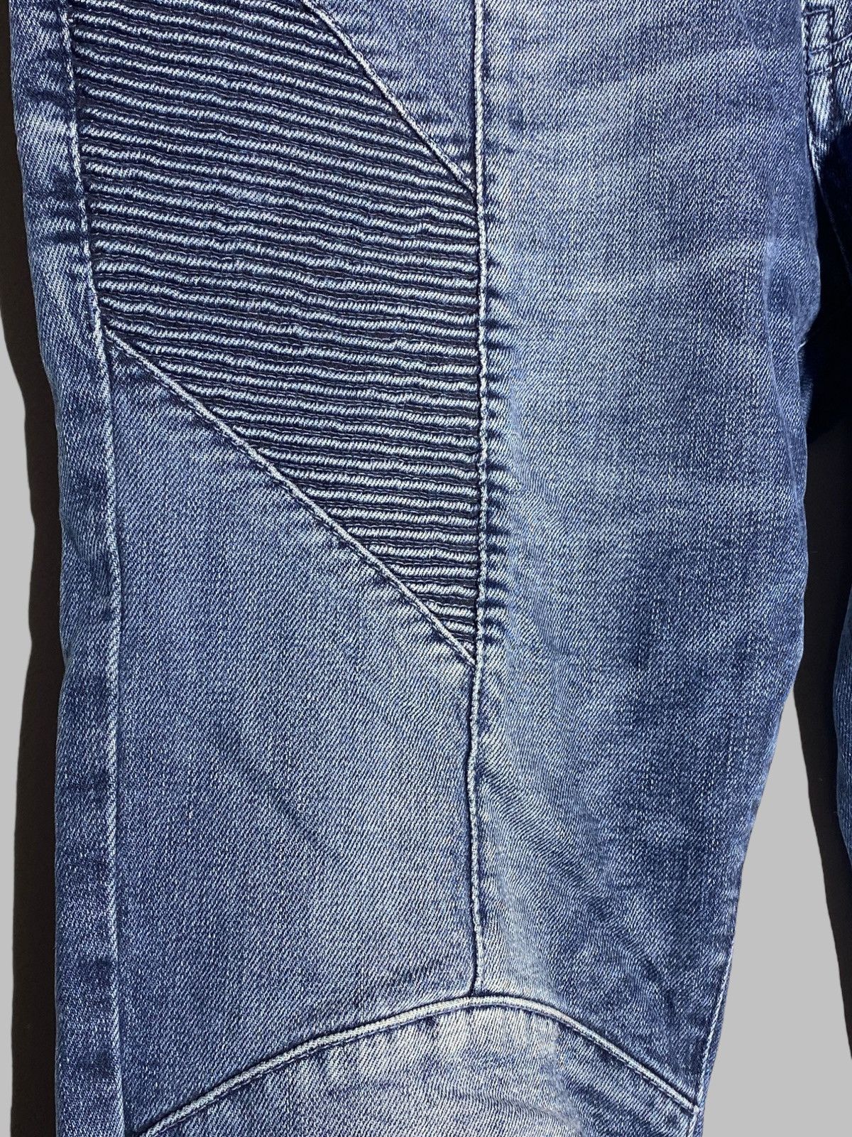 Pierre Balmain 🔥 PIERRE BALMAIN MOTO BIKER DENIM Y2K RARE DISTRESSED JEANS Size US 34 / EU 50 - 7 Thumbnail