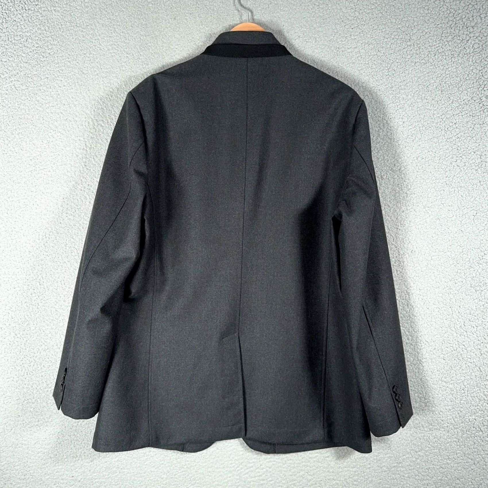 Emporio Armani Emporio Armani Blazer Men Wool Shawl Lapel Matt Line Two-Button 54 Gray US 44 Formal Business Wedding Tuxedo Jacket Size 44R - 2 Thumbnail
