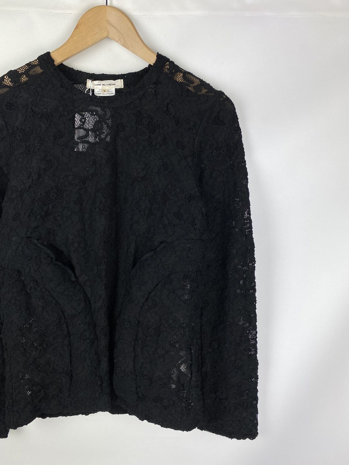 Comme des Garcons BNWT! Comme Des Garçons floral lace long sleeve top tunic Size S / US 4 / IT 40 - 3 Thumbnail