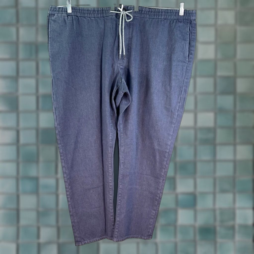Proper Cloth Proper Cloth Jeans Men SZ 50 Denim Relaxed Stretch Elastic Waist Khakis 32 Inseam Gray Vintage No Size US 34 / EU 50 - 1 Thumbnail