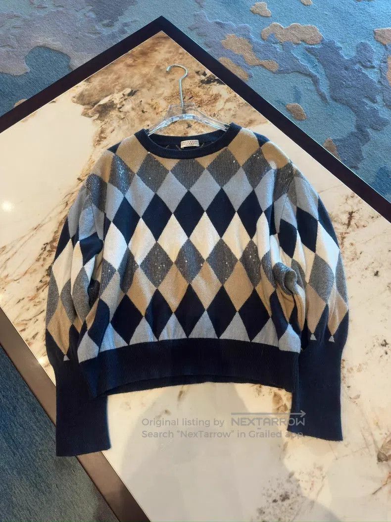 Brunello Cucinelli Brunello Cucinelli Sequined Sweater, Autumn and Winter Lon Size M / US 6-8 / IT 42-44 - 3 Thumbnail