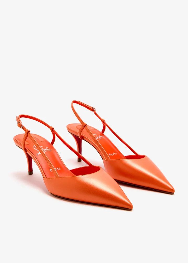 Christian Louboutin os11x0126 Miss Z Sling 60 Pumps in Orange Size US 7.5 / IT 37.5 - 4 Thumbnail
