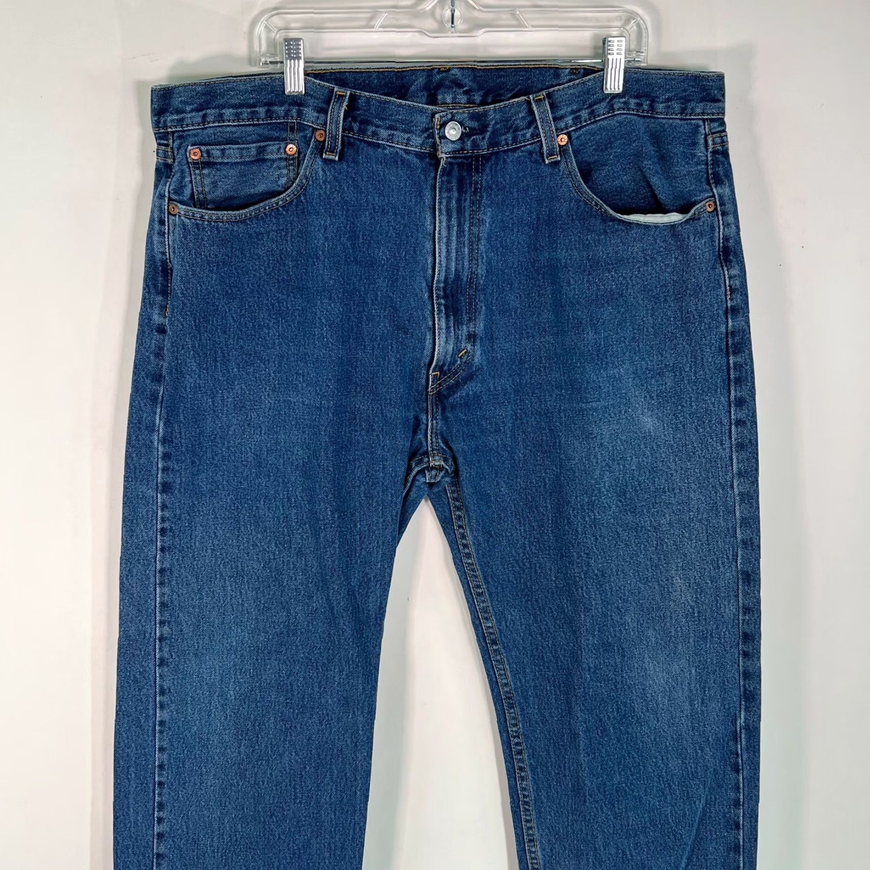 Levi's Levi's 505 Mens Regular Fit Mid Rise Casual Blue Denim Straight Jeans Size 42X31 Size US 42 / EU 58 - 2 Thumbnail