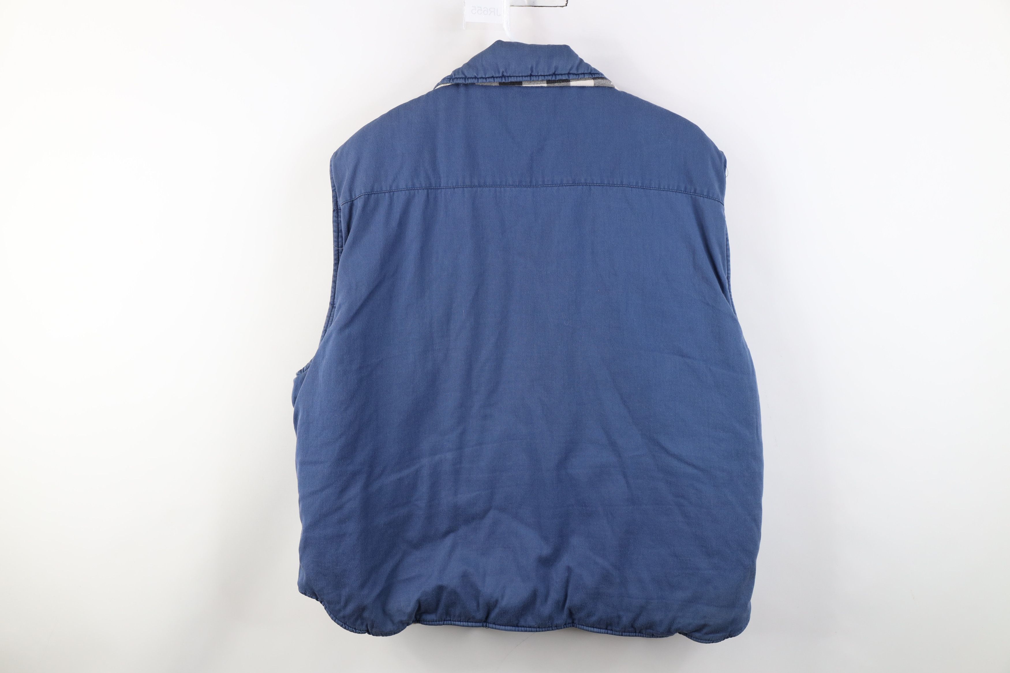 Vintage Vintage 90s Streetwear Flannel Lined Puffer Vest Jacket Blue Size US XXL / EU 58 / 5 - 14 Thumbnail