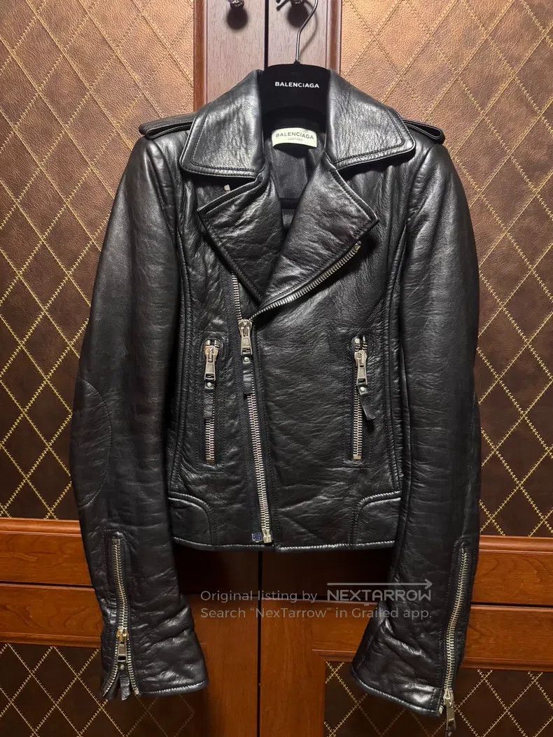 Balenciaga Balenciaga Leather Jacket Size XXS / US 00 / IT 34 - 4 Thumbnail