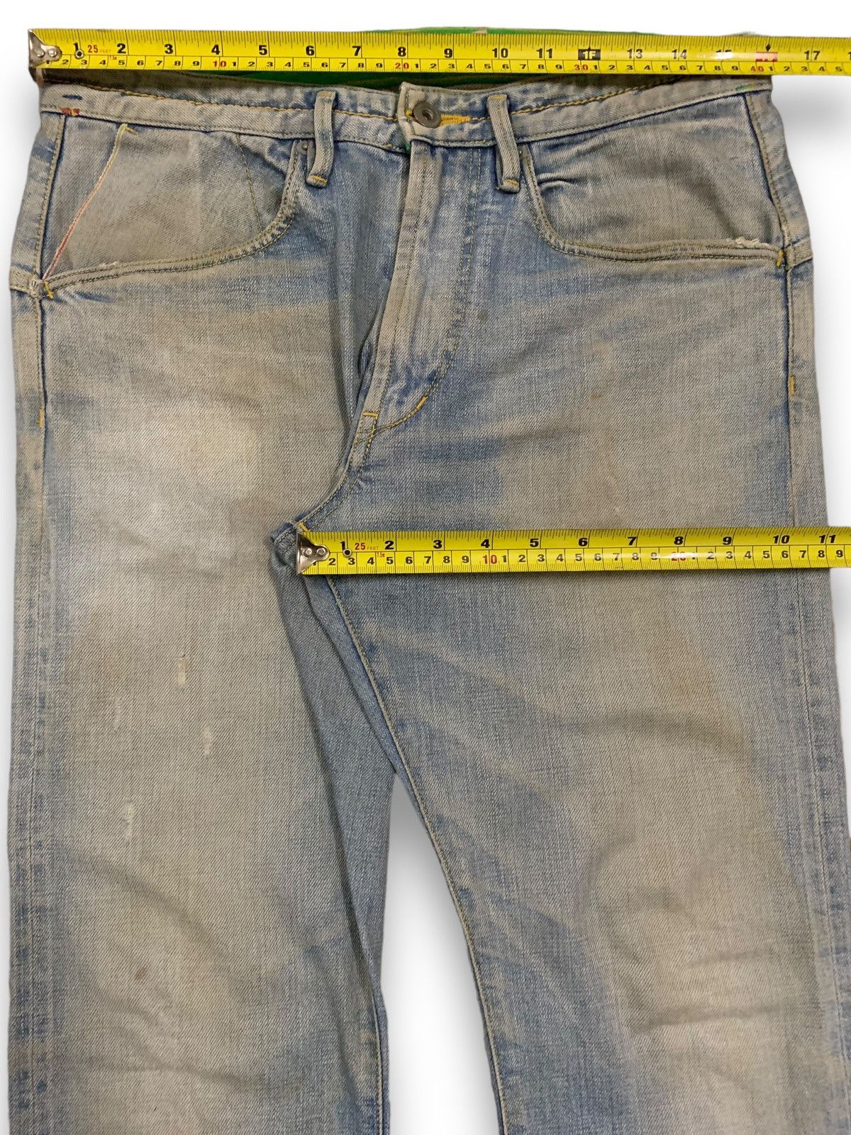 Nonnative × Undercover Vintage Nonnative Selvedge Mud Wash Ripped Grunge Jeans Size US 32 / EU 48 - 16 Thumbnail