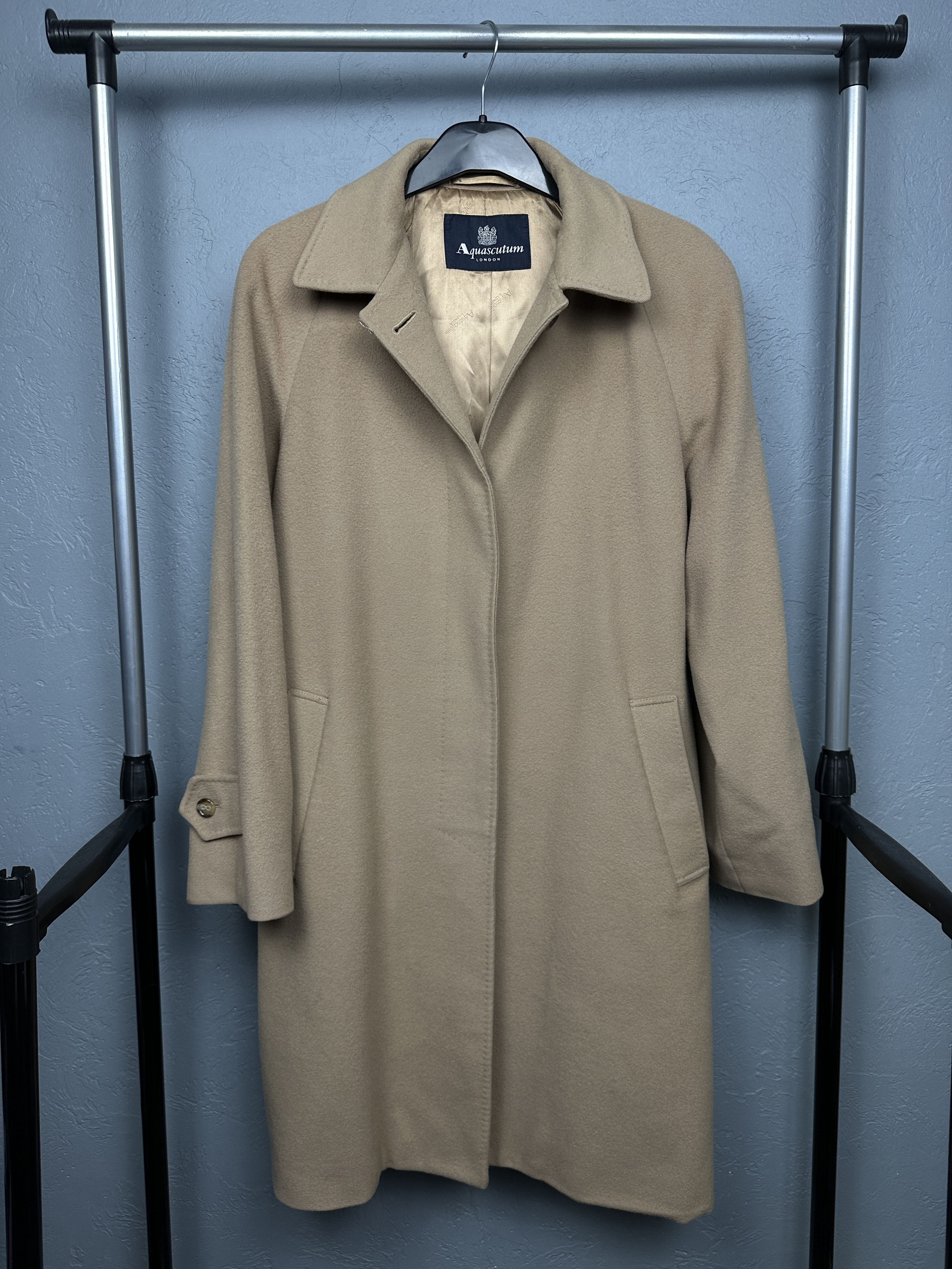 Aquascutum × Vintage Aquascutum Vintage Womens Wool Coat Jacket Size L / US 10 / IT 46 - 1 Thumbnail