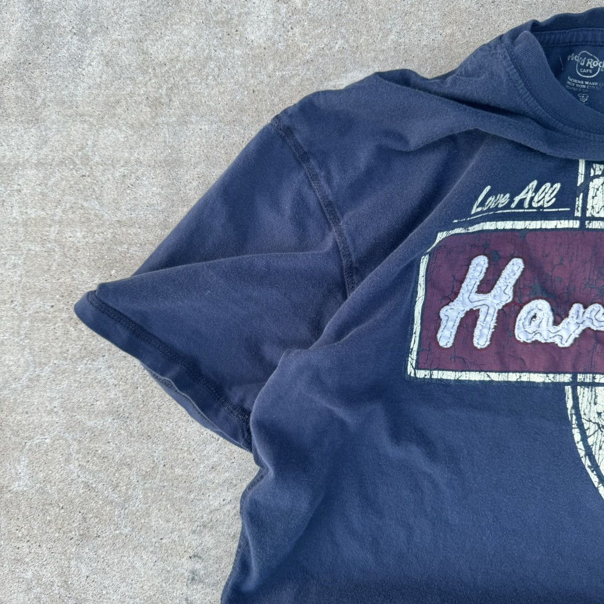 Affliction × Hard Rock Cafe × JNCO Vintage Y2K Blue Embroidered Hard Rock Graphic Tee Large Size US L / EU 52-54 / 3 - 5 Thumbnail