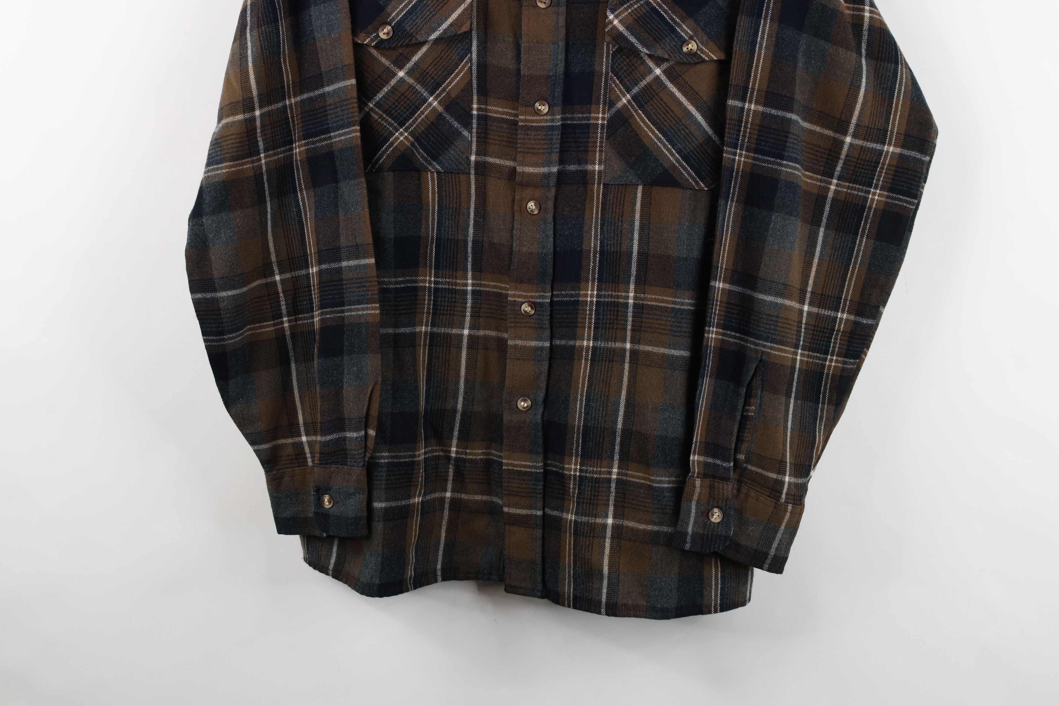 Vintage Vintage 90s Streetwear Pocket Collared Button Shirt Plaid Size US L / EU 52-54 / 3 - 3 Thumbnail