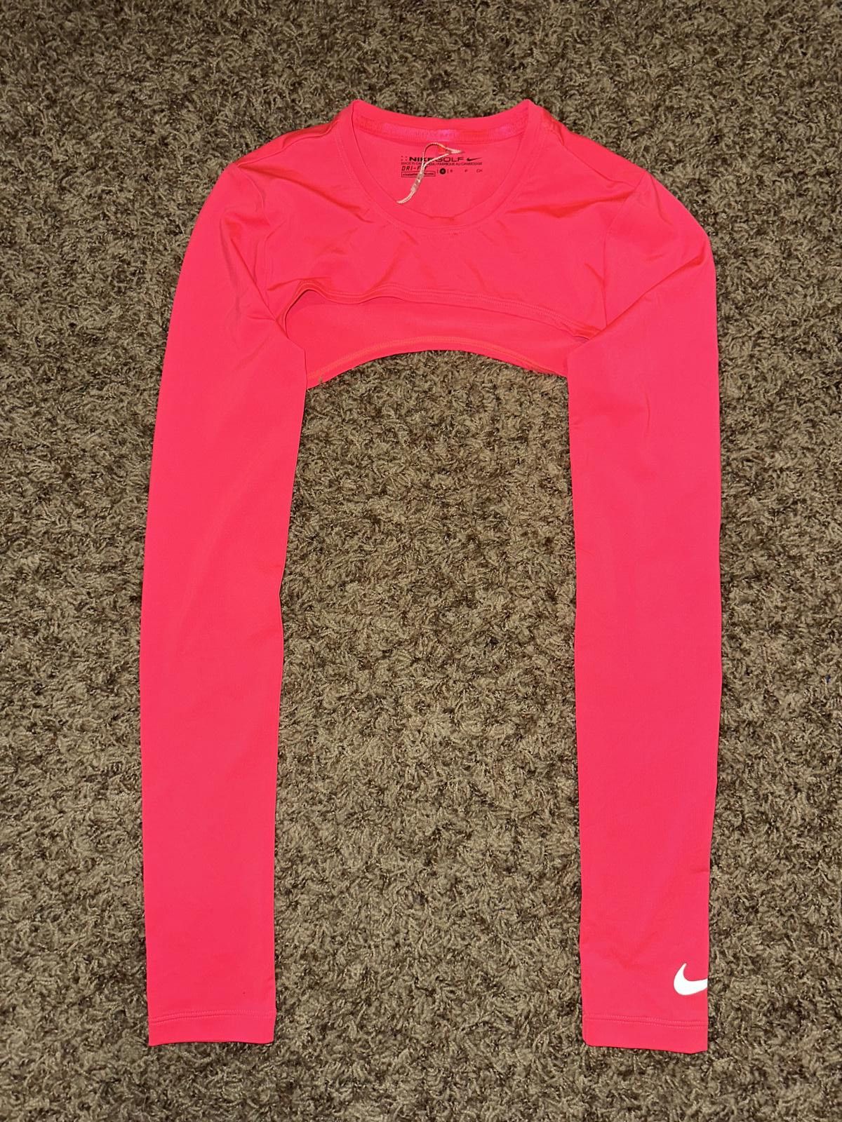Nike Nike Women’s UV Crop UPF 40+ Base Layer Long Sleeves Pink Golf Top Sample Size S / US 4 / IT 40 - 1 Thumbnail