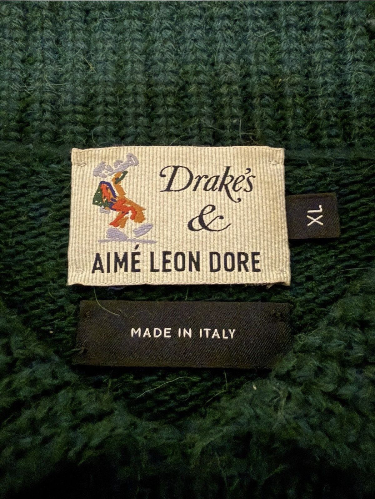 Aime Leon Dore × Drake's Aime Leon Dore Drake’s Striped Integral Collar Sweater Size US XL / EU 56 / 4 - 3 Thumbnail