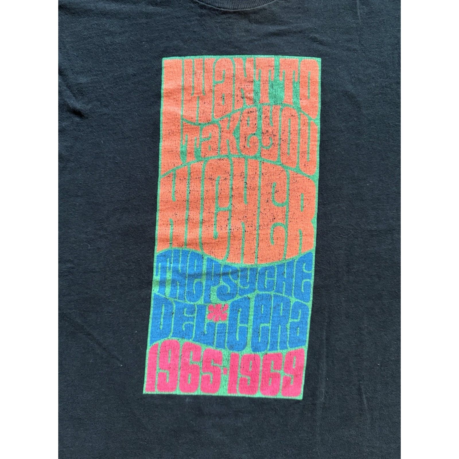 Fruit Of The Loom VINTAGE 90s The Psychedelic Era 1965-1969 T Shirt XL Nike Size US XL / EU 56 / 4 - 2 Thumbnail