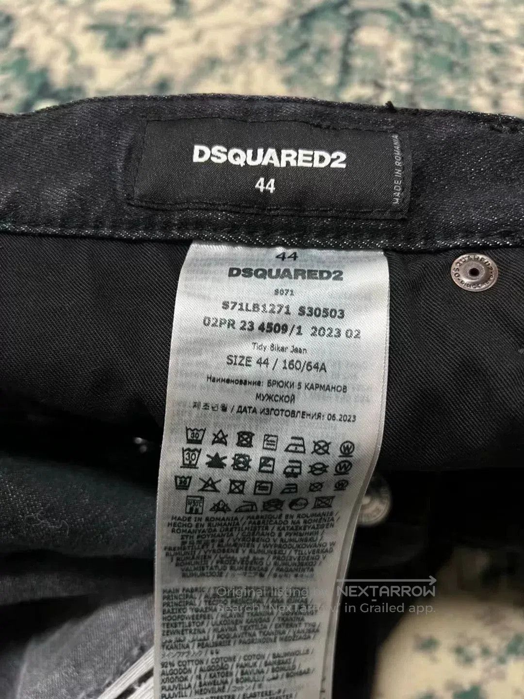 Dsquared2 dsquared2 black gray patched biker jeans. Size US 44 / EU 60 - 8 Thumbnail