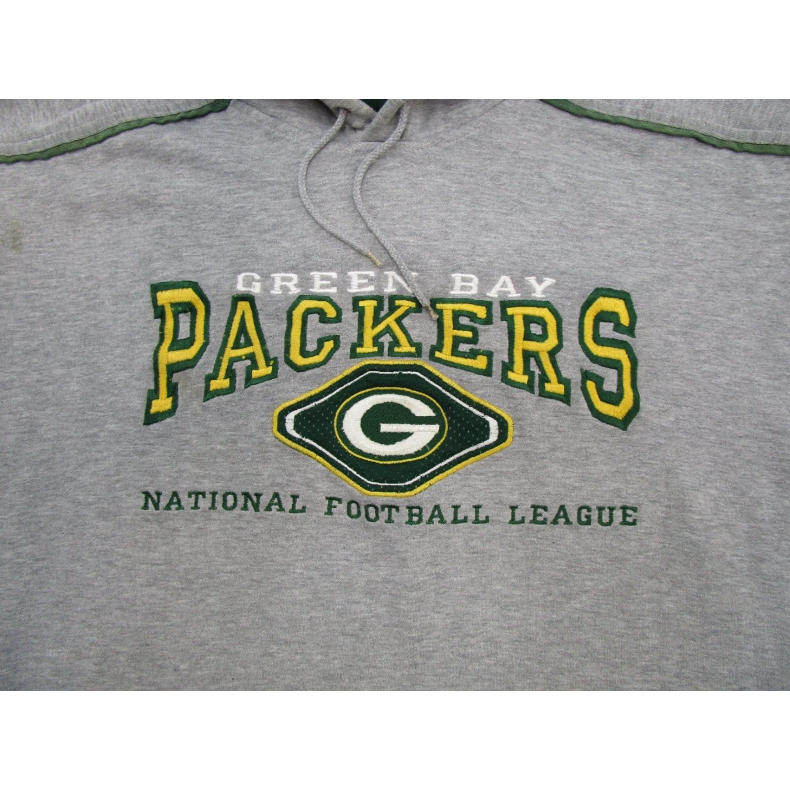 Lee VINTAGE Lee Hoodie Mens L 90s Green Bay Packers NFC Gray Cotton Football Sports Pullover Hooded Size US L / EU 52-54 / 3 - 2 Thumbnail
