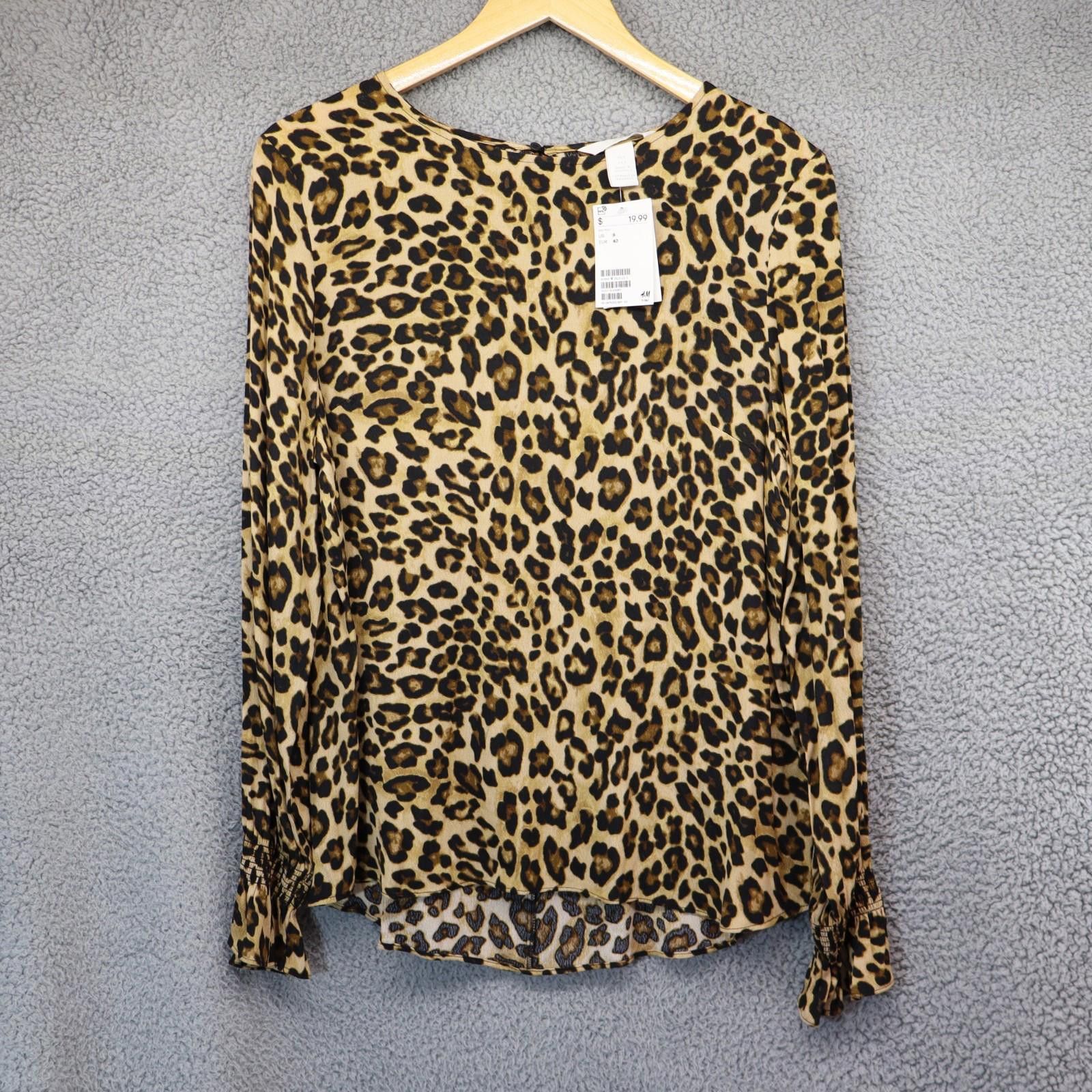 Forever 21 Forever 21 Blouse Print sz 8 Up Long Sleeve Womens NWT Size M / US 6-8 / IT 42-44 - 1 Thumbnail