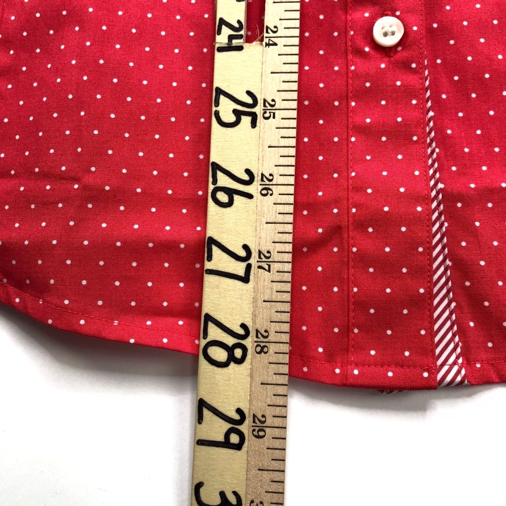 Vintage Lane Bryant Shirt Polka Dot Button-Up Plus 18 Pink Red Collared Long Sleeve Women’s Casual Vintage? No. Size XXL / US 16-18 / IT 52-54 - 3 Thumbnail