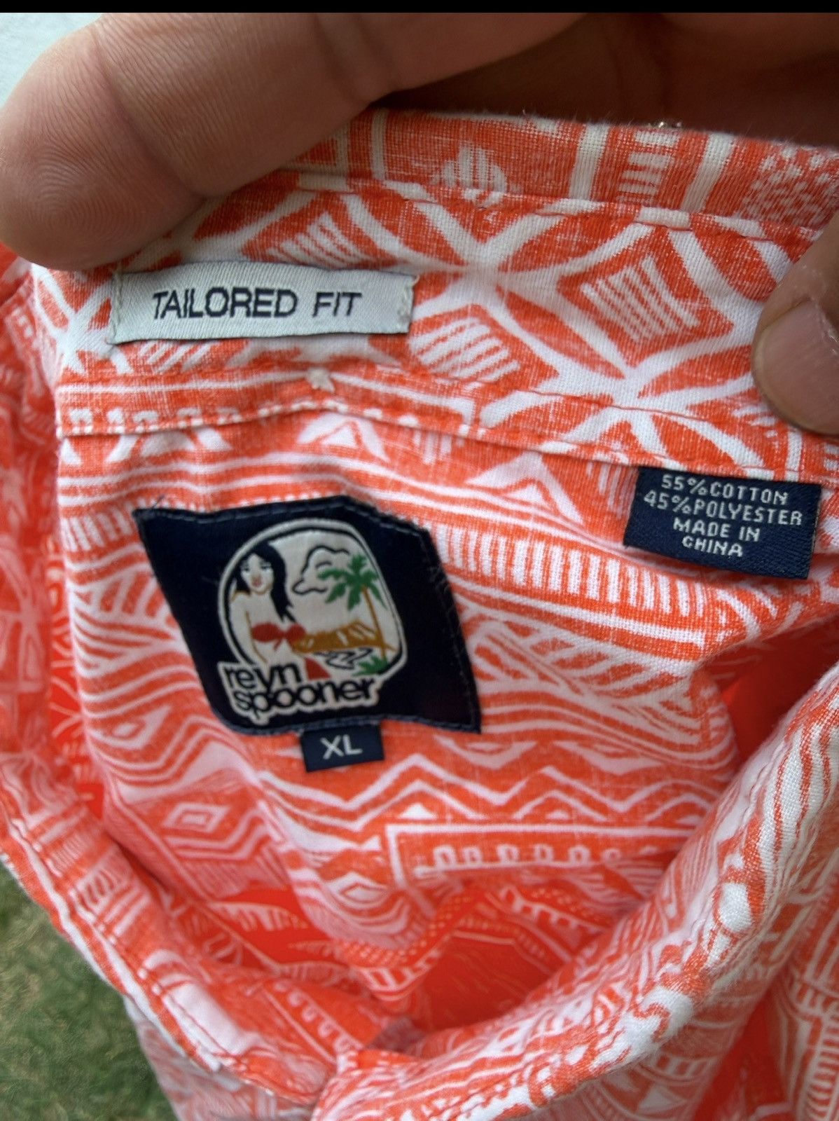 Reyn Spooner PreOwned Reyn Spooner Tailored Fit Hawaiian Orange Men's XL Size US XL / EU 56 / 4 - 4 Thumbnail