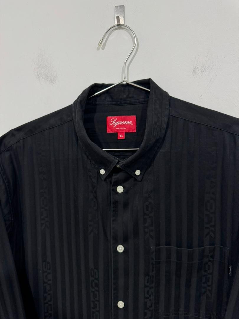 Supreme Supreme New York Monogram Black Shirt Size US XL / EU 56 / 4 - 2 Thumbnail