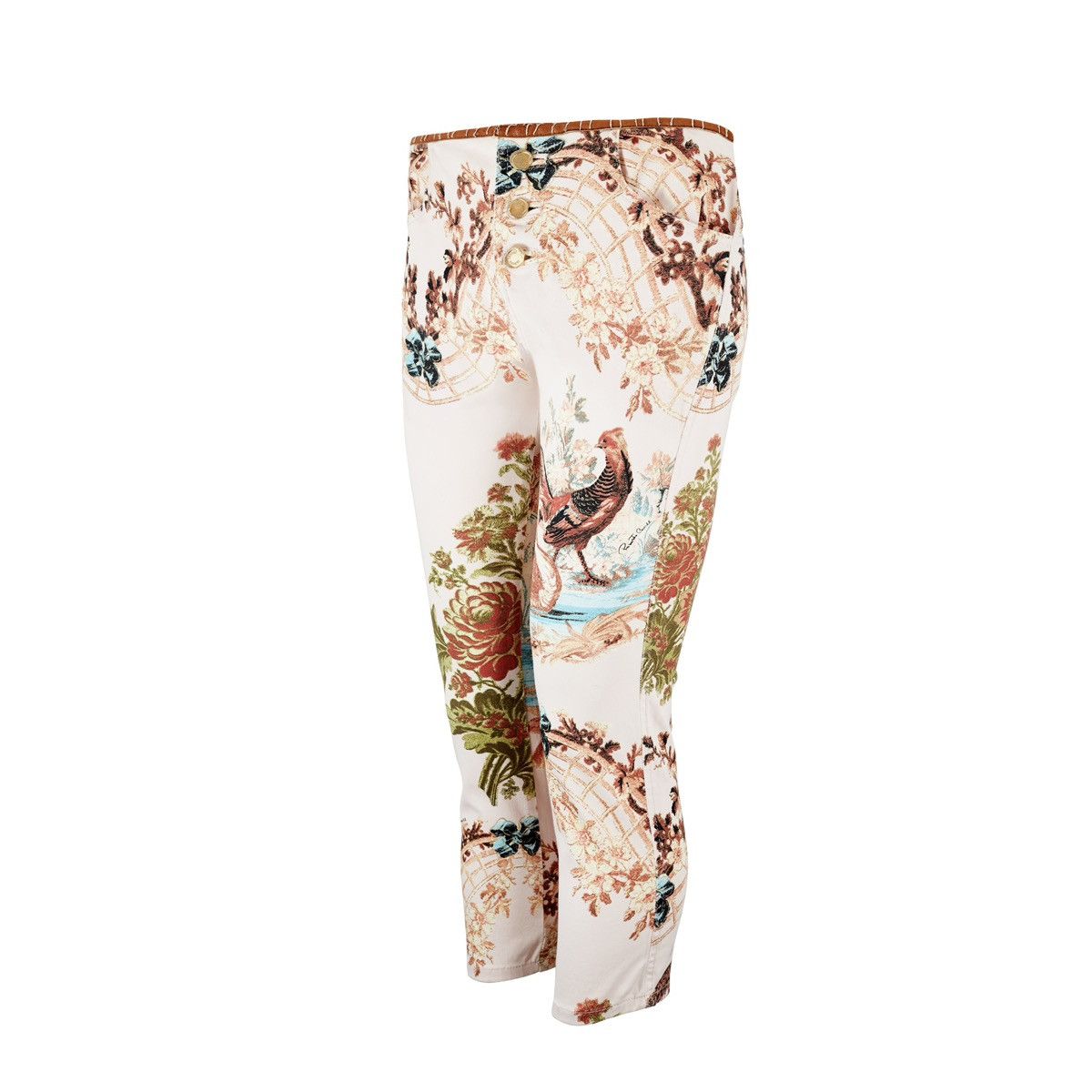 Roberto Cavalli Roberto Cavalli S/S 2003 Chinoiserie Pheasant Capri Pants Size 27" / US 4 / IT 40 - 2 Thumbnail