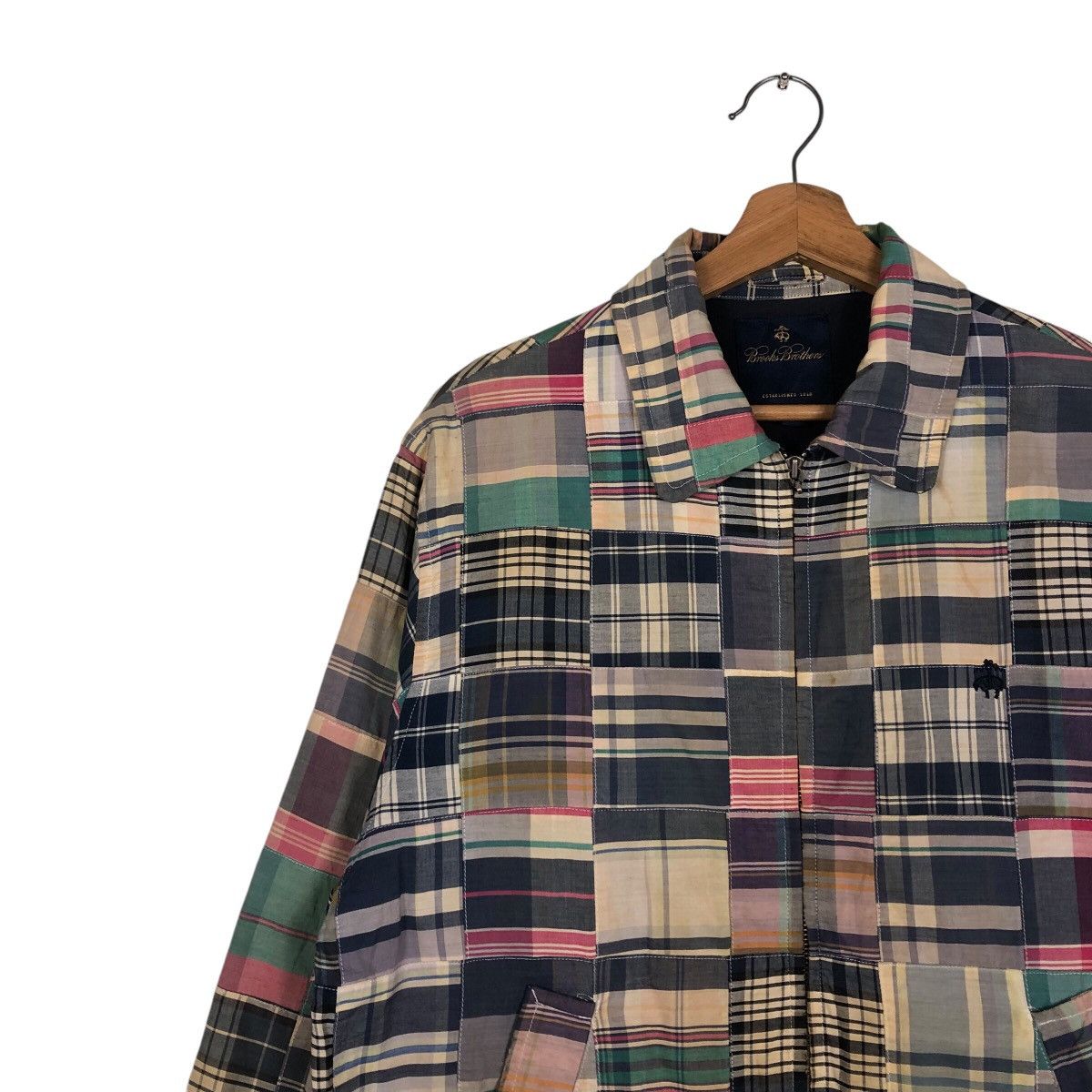 Japanese Brand 📌Vintage Bomber Jacket Patch Work Design Brooks Brother Size US S / EU 44-46 / 1 - 8 Thumbnail