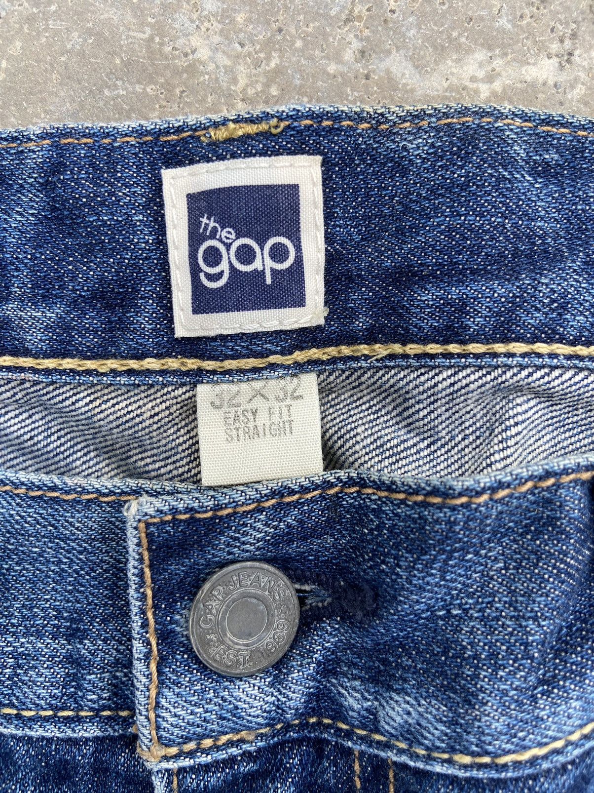 Gap 🔥 Vintage Gap jeans stain wash distressed street fashion Size US 32 / EU 48 - 12 Thumbnail