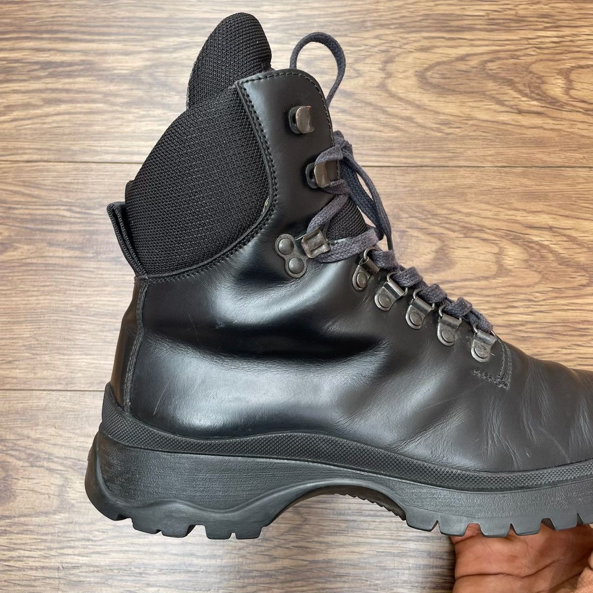 Prada Prada Brixxen Leather Lace-Up Boots Size US 6.5 / EU 39-40 - 10 Thumbnail