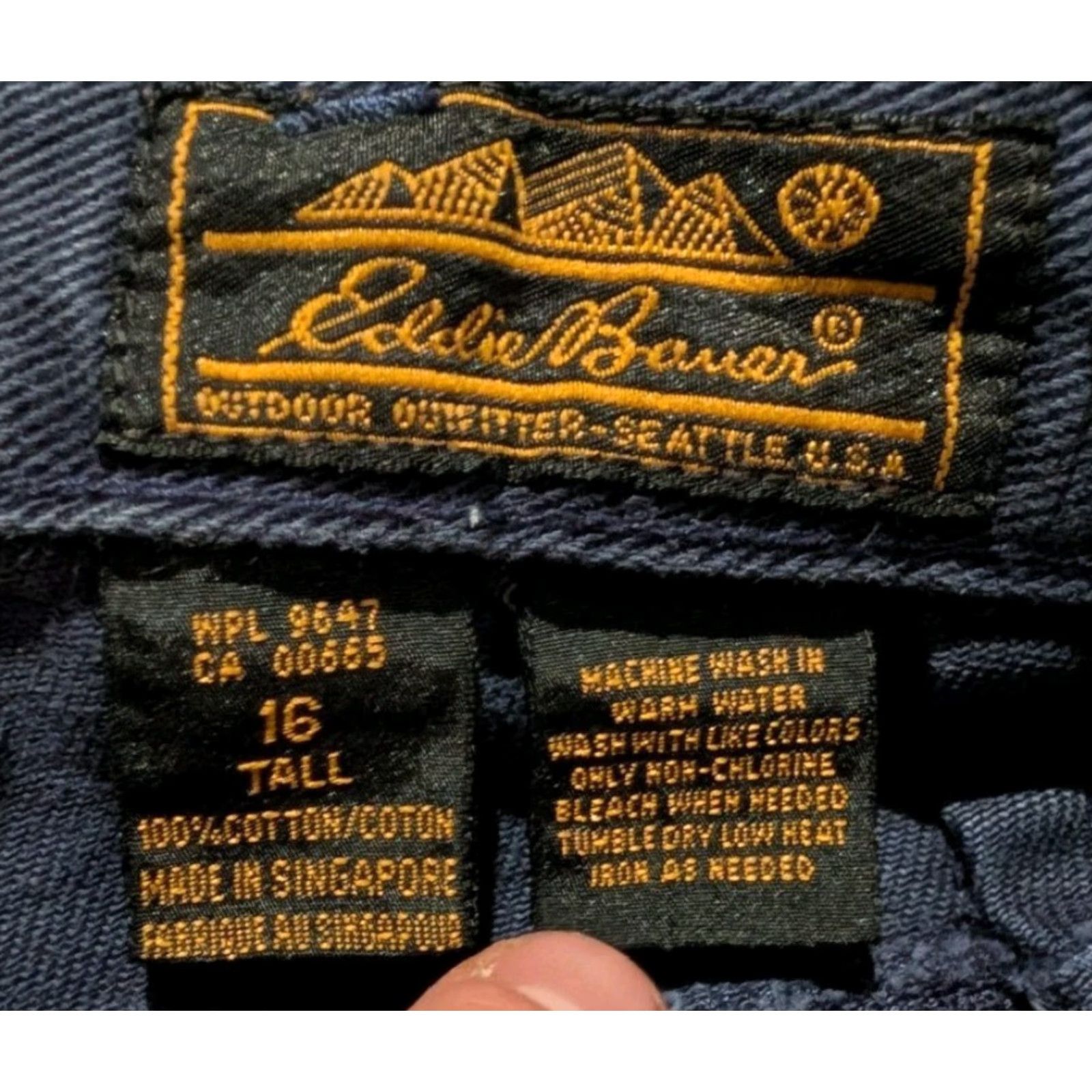 Eddie Bauer VINTAGE Eddie Bauer Black Label Mom Jeans Size 16 Tall Blue High Waist Denim 90s Womens Size 38" / US 16 / IT 52 - 7 Thumbnail